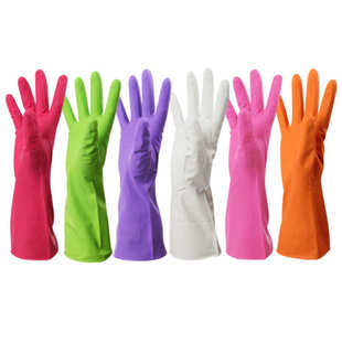 多款 家务清洁橡胶耐用防水塑胶刷碗洗衣服家用厨房单层洗碗手套 式