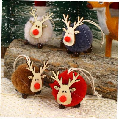 Christmas decorated cartoon deer pendant Christmas tree圣诞
