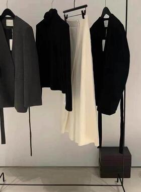韩国服装买 手落地架陈列挂衣杆黑色实心展示服装店货架移动架定