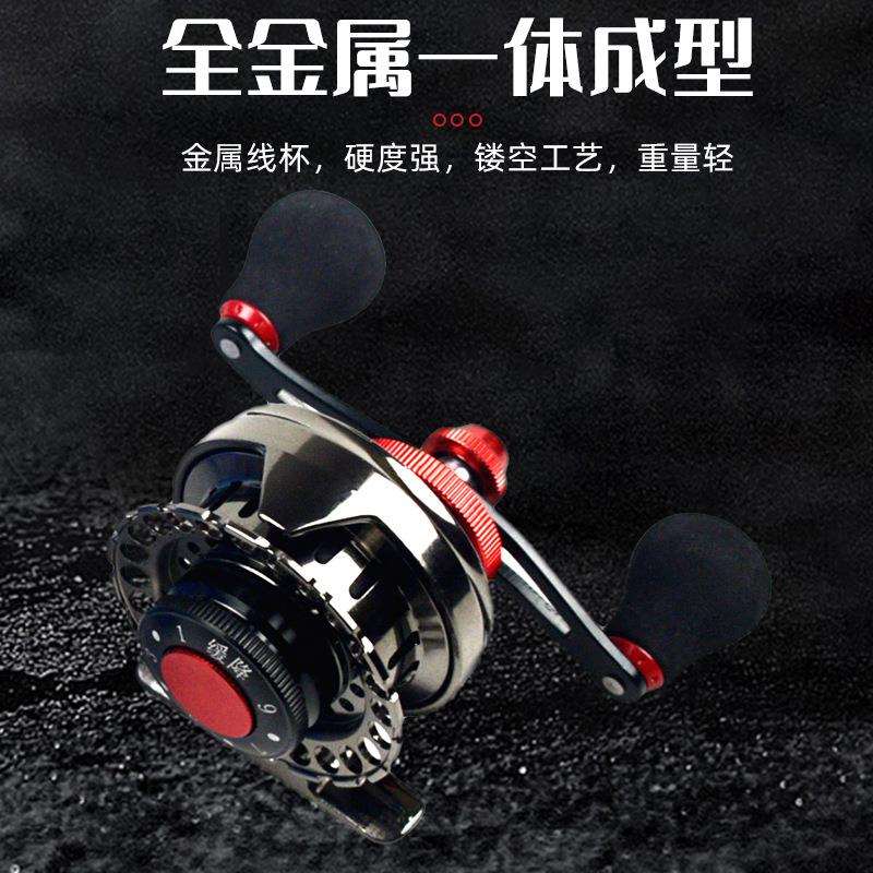 全金属筏钓轮冰钓一键缓降轮微铅自动放线伐轮渔线轮铜齿渔轮
