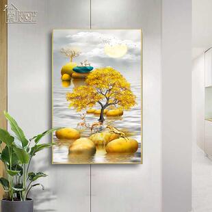 入户玄关装饰画画走廊尽头过道墙壁画画挂画画现代简约进门客厅招