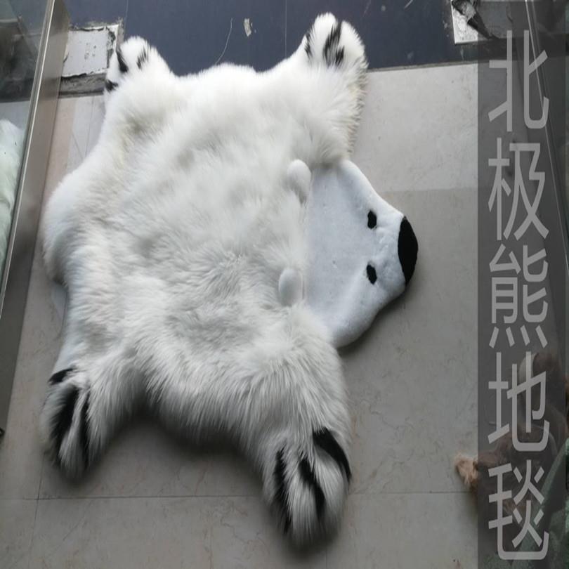 新款毛绒地垫仿毛考拉床边垫仿羊毛地毯熊猫垫子北极熊毯子儿童