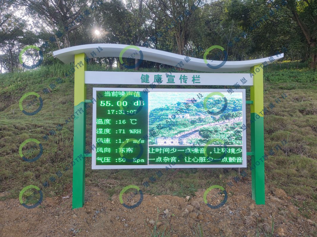 广场健身娱乐噪声智能在线监测系统 大屏数据超标变色告警