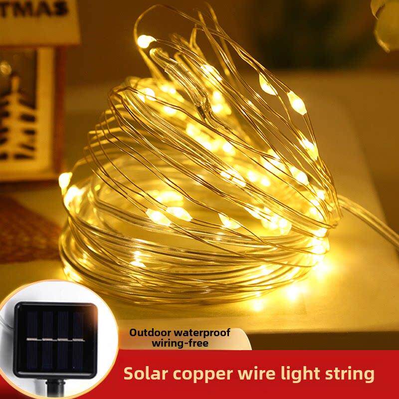 太阳能户外灯满天星灯串庭院阳台防水串灯闪灯家用花园装饰彩灯条