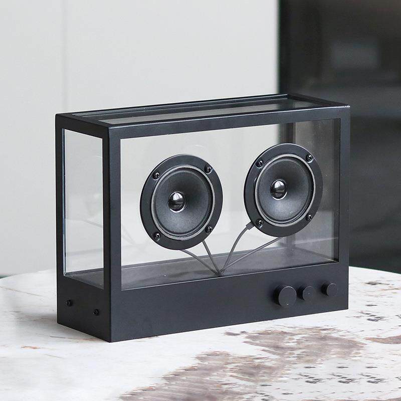 现代样板房装饰品创意透明亚克力低音炮音响音箱书房桌面创意摆件