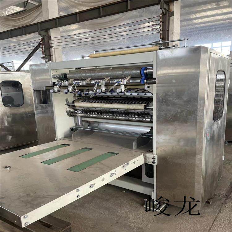 1JL-850型无纺布抽取式棉柔巾折叠机 一出四排洗脸巾设备厂家