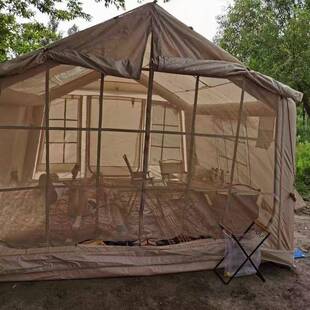 7.5平米充气帐篷户外露营过夜防雨加厚野营大型房一室厅野外小屋