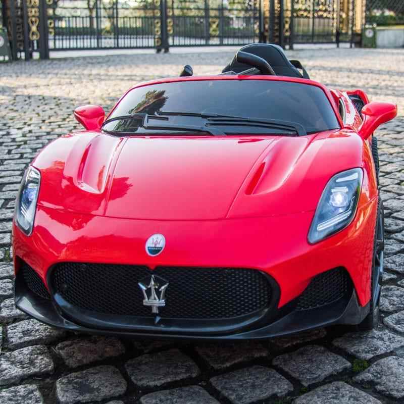 高档莎拉蒂早儿童电动汽车遥四轮控蓝牙教大电玛瓶可坐人男女宝宝