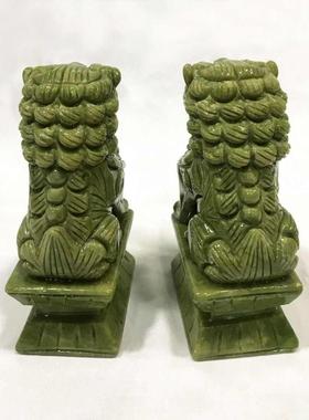 装饰工艺品青玉狮子新款办公室家居古色古香观赏摆件玉石家居