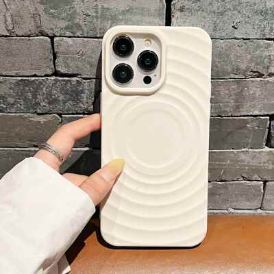 适用于iphone17pmx苹果手机壳17promax女生高级感磨砂苹果17Promax全包14 13磁吸太阳壳简约硅胶壳16圈圈纹手