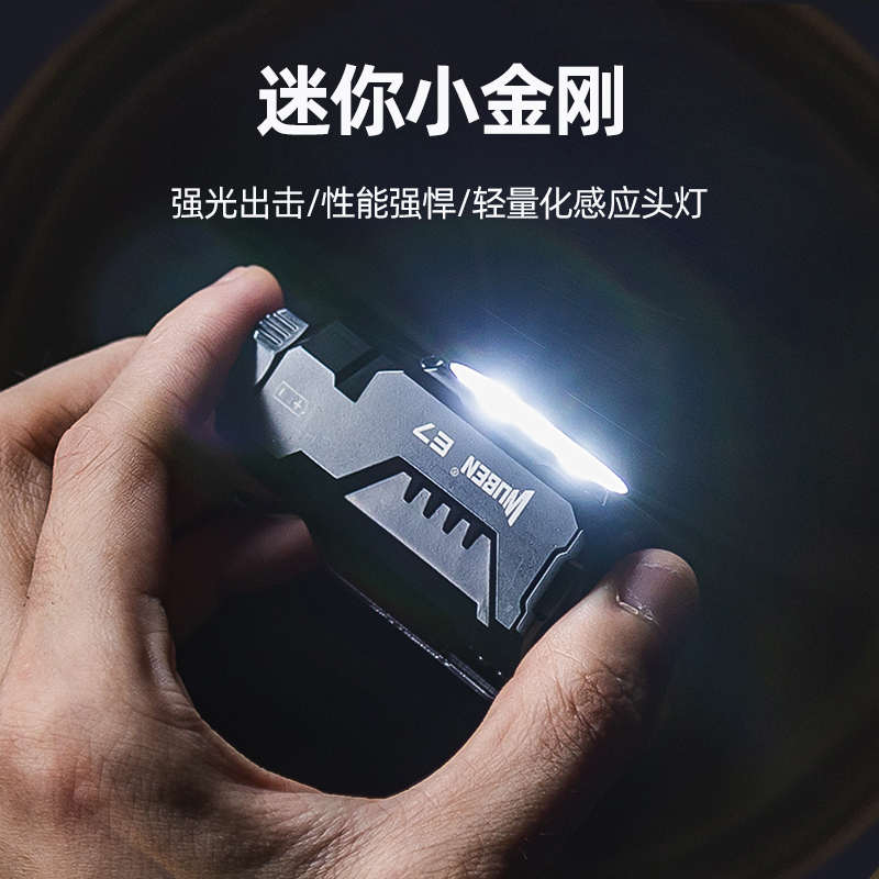 头灯2025新款强光超亮头戴式钓鱼专用感应可拆卸户外登山小手电筒