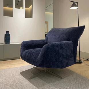 意式 轻奢计师扶手椅旋转休闲设花瓣566单背靠躺椅高端家用客厅人