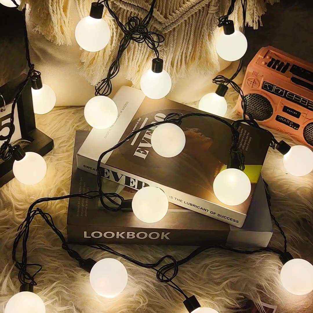 g50球泡灯灯串圆球灯婚庆吊顶装饰灯天幕氛围灯彩灯庭院装饰led灯