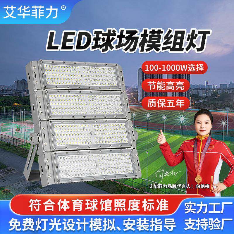 LED球场灯 户外高亮防水篮球足球广场高杆投射灯大功率模组投光灯