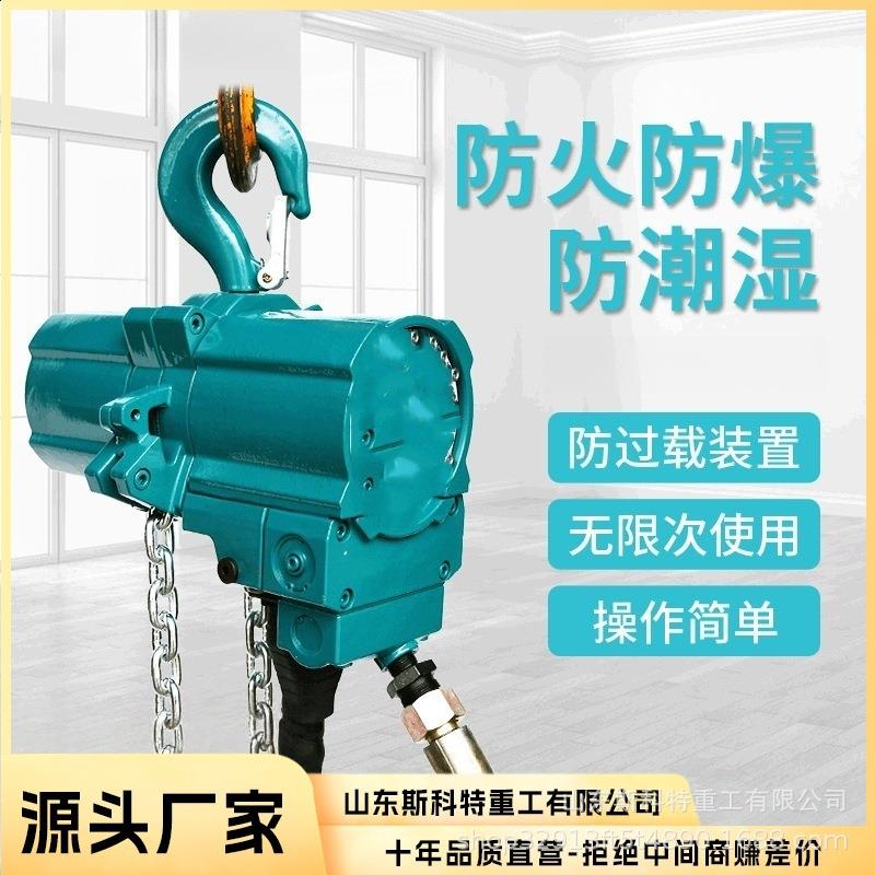 气动葫芦带气动行走小车 链条防爆起重葫芦 30T挂钩式气动葫芦