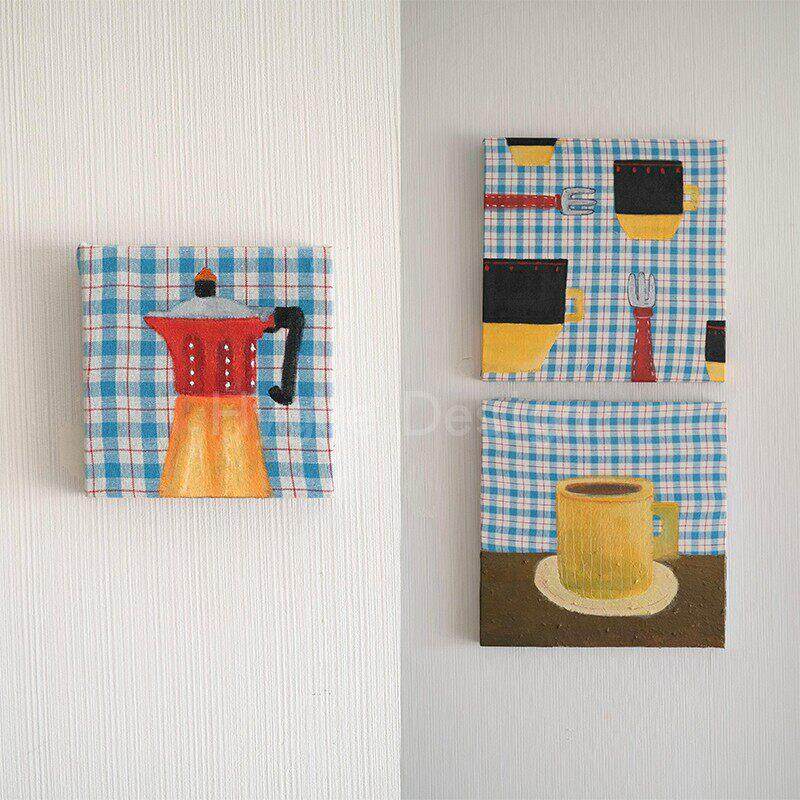 北欧风客厅装饰画现代简约可爱趣味卧室餐厅治愈系小众艺术壁挂画