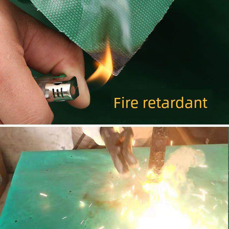 加厚玻璃纤维防火布阻燃工业焊接三防布防火星形烟头防尘防水防雨