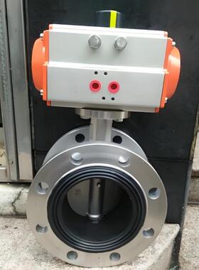 D641X-16PDN900304不锈钢气动法兰蝶阀气动蝶阀法兰气动蝶阀