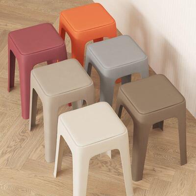 Stackable Soft Padded Stool, Thickened Anti-slip High Stool,