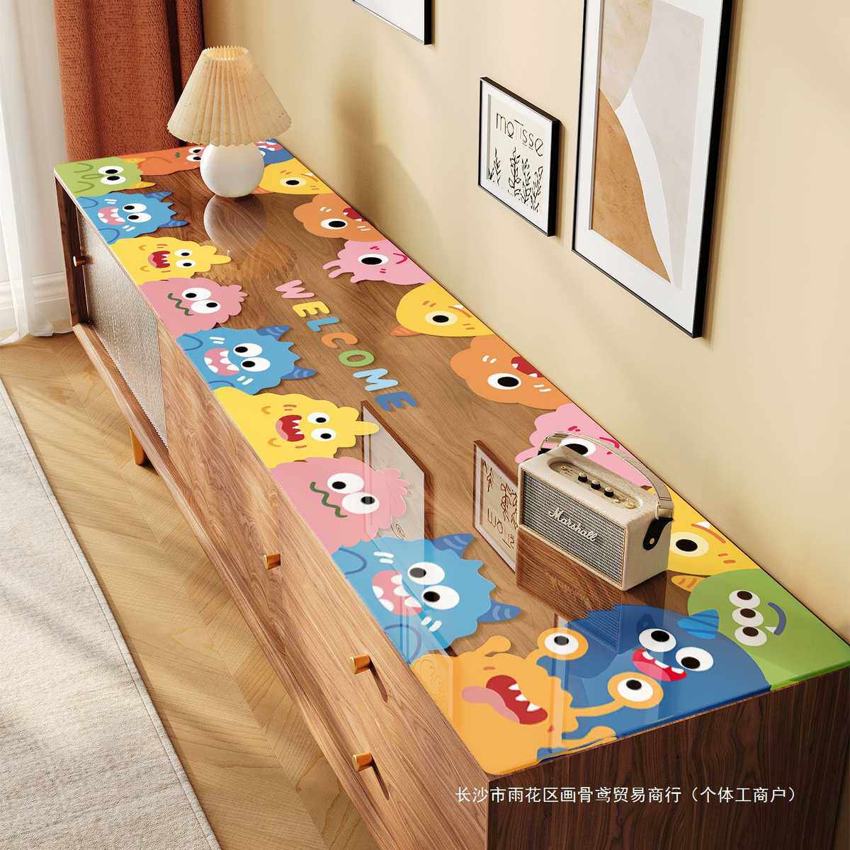 多巴胺电视柜台面保护垫长条桌布餐边柜鞋柜防脏垫透明软玻璃桌垫