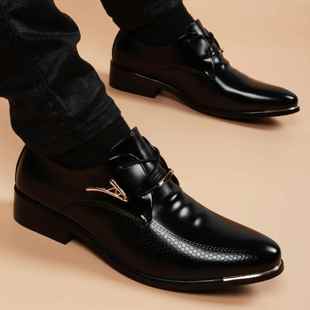 士务头皮鞋 男式 韩时尚 英伦软皮内增高皮鞋 尖 正品 透气男士 夏季
