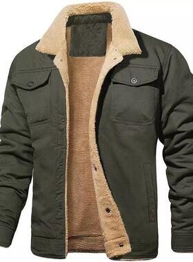 M 56722 Men's Fleece Jacket Workwear Casual Jacket 士加绒