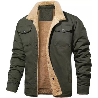 M 56722 Men's Fleece Jacket Workwear Casual Jacket 士加绒