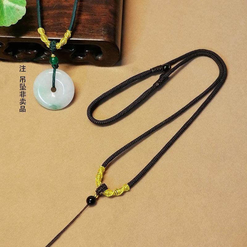 2026吊坠挂绳金线手工编织项链绳翡翠蜜蜡玉坠配绳玉佩男女挂脖红