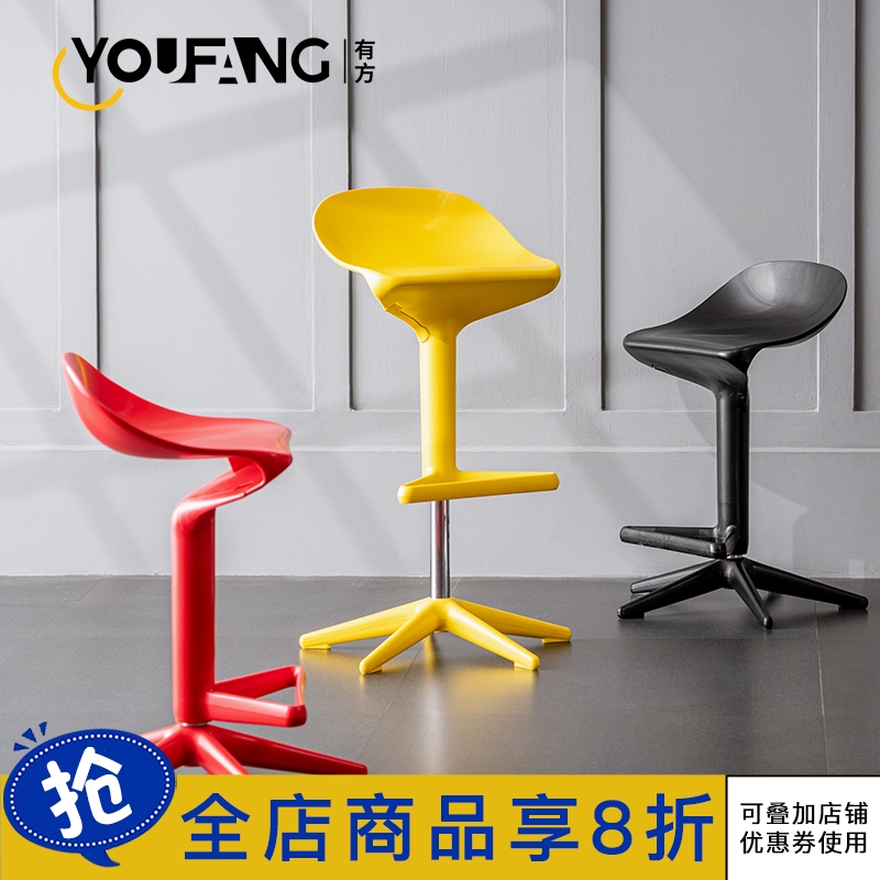 北欧网红可升降吧台椅子现代简约家用高脚凳设计师ins创意酒吧椅