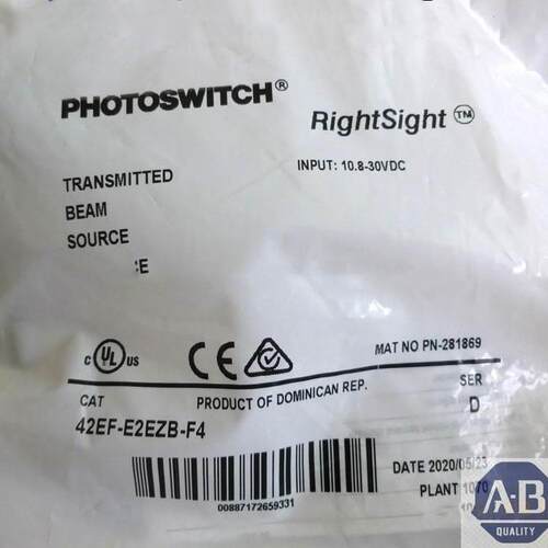 AB罗克韦尔光电开关42EF-E2EZB-F4