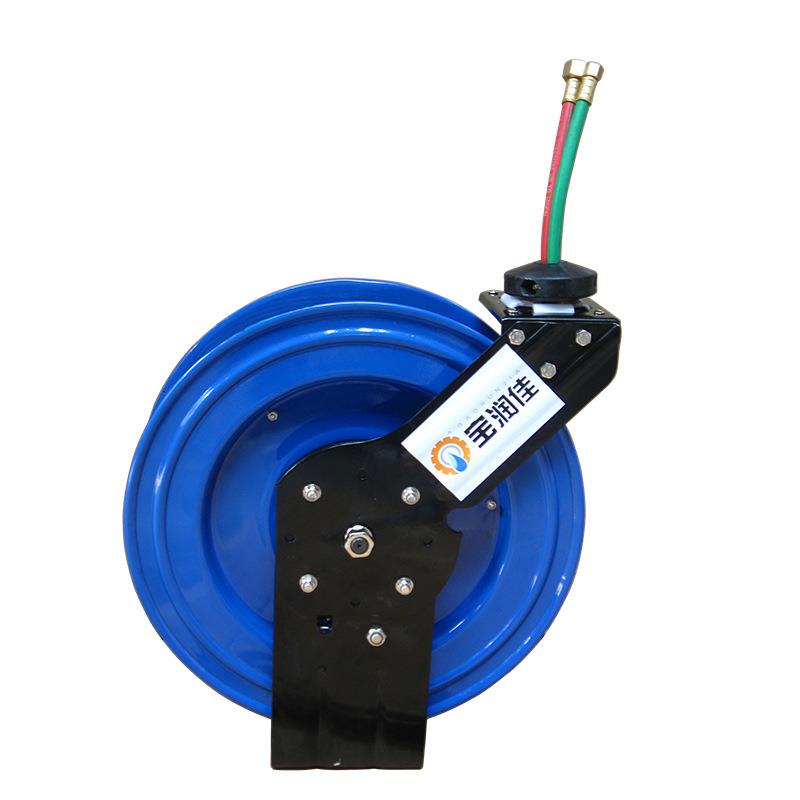 自动伸缩双管卷管器15 米乙切带KBP炔氧气卷盘工业氧焊割并联高