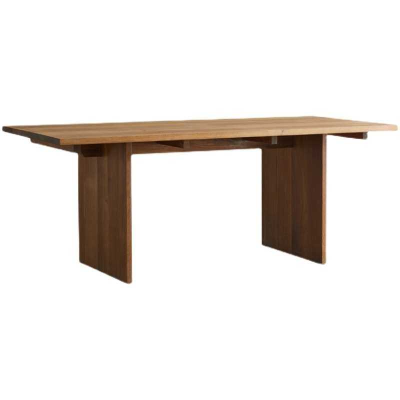 北欧黑胡桃木家用长方形桌 中古侘寂风实木餐桌柚木书桌 办公桌茶,住宅家具,实木餐桌,淘宝优惠券,粉丝福利购,淘宝优惠卷