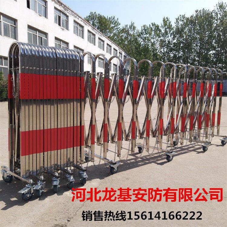 不锈钢伸缩围栏幼儿园加厚可移动折叠户外活动安全防护栏施工隔离
