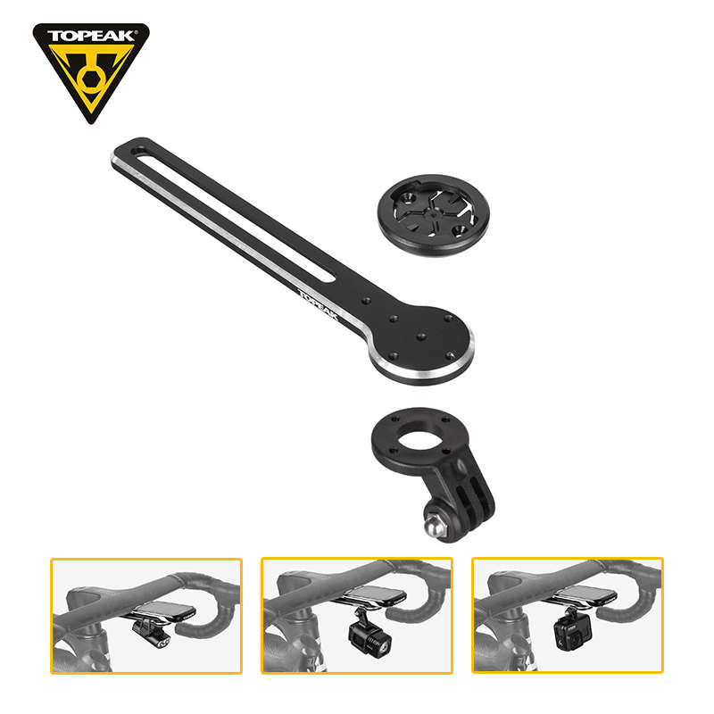 TOPEAK公路山地自行车一体把码表支架GoPro相机前灯下挂手机壳