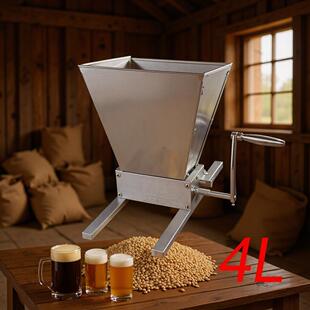 掌柜推荐 代洋集团手摇碳钢制酒对辊麦芽五谷研磨机酿酒粉碎机