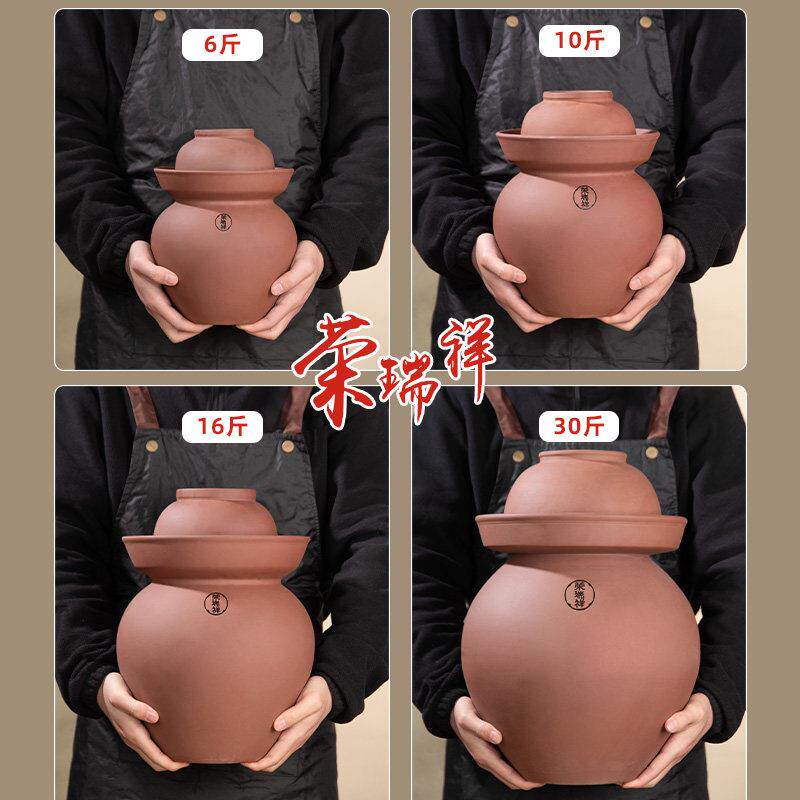 四川土陶无釉泡菜坛子家用老式酸菜坛泡菜罐子食品级咸菜缸腌菜罐
