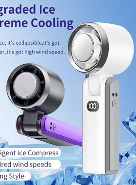 ‌Foldable Cooling Mini Handheld Fan with High-Speed Turbo