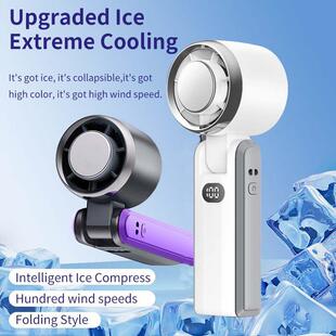 ‌Foldable Cooling Mini Handheld Fan with High-Speed Turbo