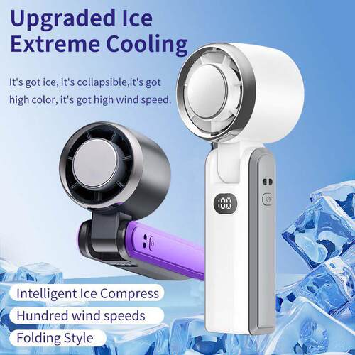‌Foldable Cooling Mini Handheld Fan with High-Speed Turbo