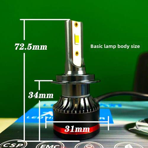 汽车大灯升级led白光h1/h7超亮聚光远光近光一体灯泡9005h4激光炮