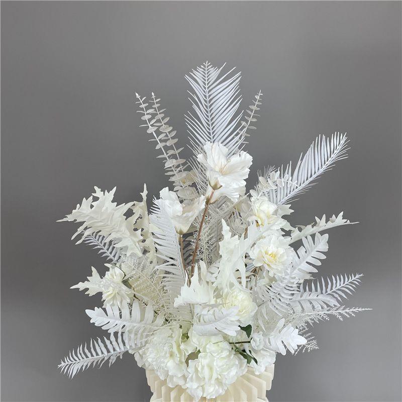 假花地排花婚礼装饰花艺仿真花舞台摆件布置成品花排背景挂花盆花
