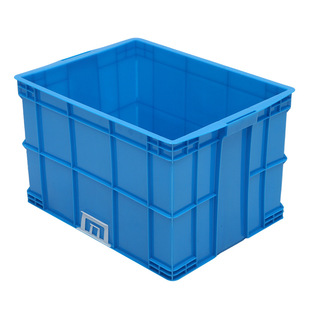 600 4厚0零配件方形转运周箱加蓝87色塑料转箱仓库物流塑料周0转