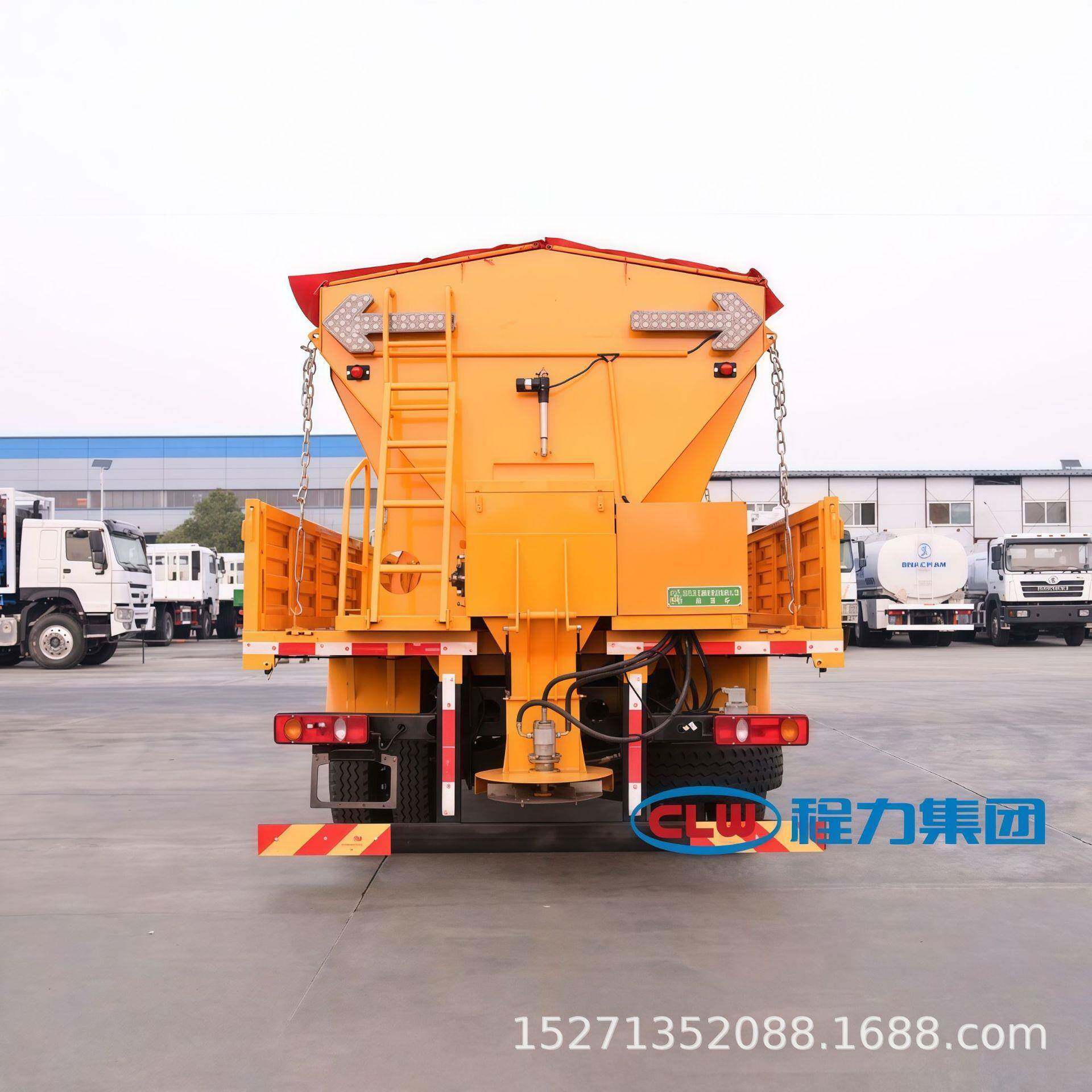 融雪剂撒布机车挂式道路撒盐车冬季除冰融雪剂撒布机除雪设备
