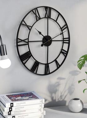 0cm欧式铁艺静音挂白色时尚金创钟意客厅简约XUN装6饰壁挂属时钟