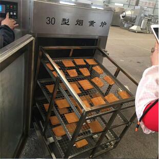 志强熏鸡熏肠设备 50内外置两用腊肉烟熏炉 商用全自动小型烟熏炉