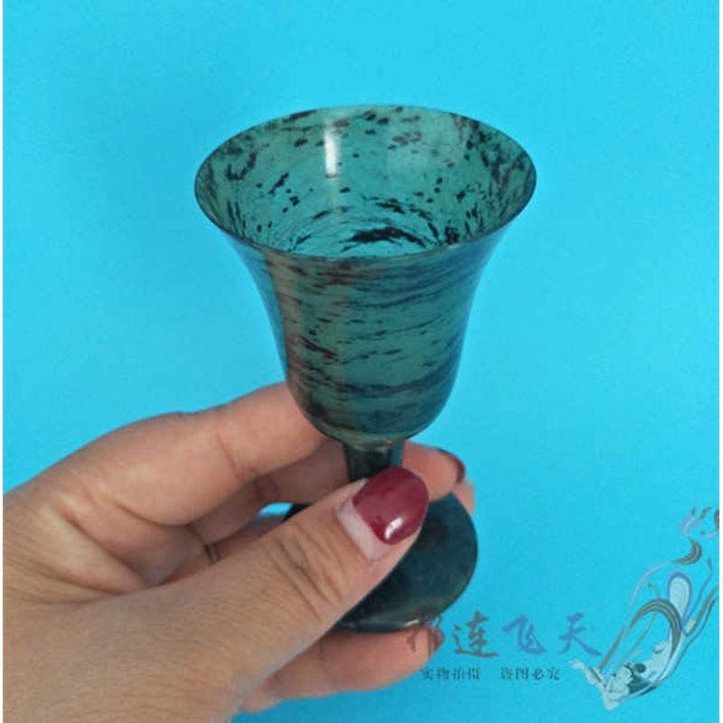 祁连小号摆件厂家直销酒泉精品高脚杯玉酒杯夜光杯玉敦煌茶具酒具