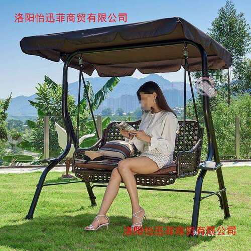 花园秋千双人户外休闲椅儿童阳台铁艺少女心吊椅休闲吊篮荡秋千椅