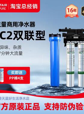 爱惠浦净水 商用双联MC2奶茶店专用大流量直饮水机过滤咖啡
