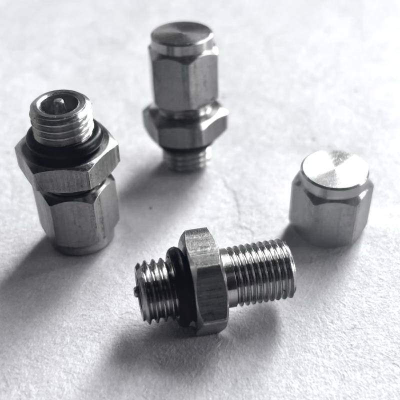 304不锈钢M8*1螺纹减震器储气罐压力容器非标定制气门嘴气门芯套