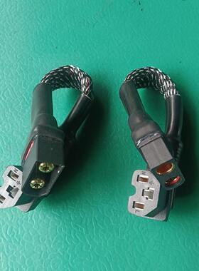 10平方电动车品字插头弯头转qs8-s加粗耐高温电源转换线连接线